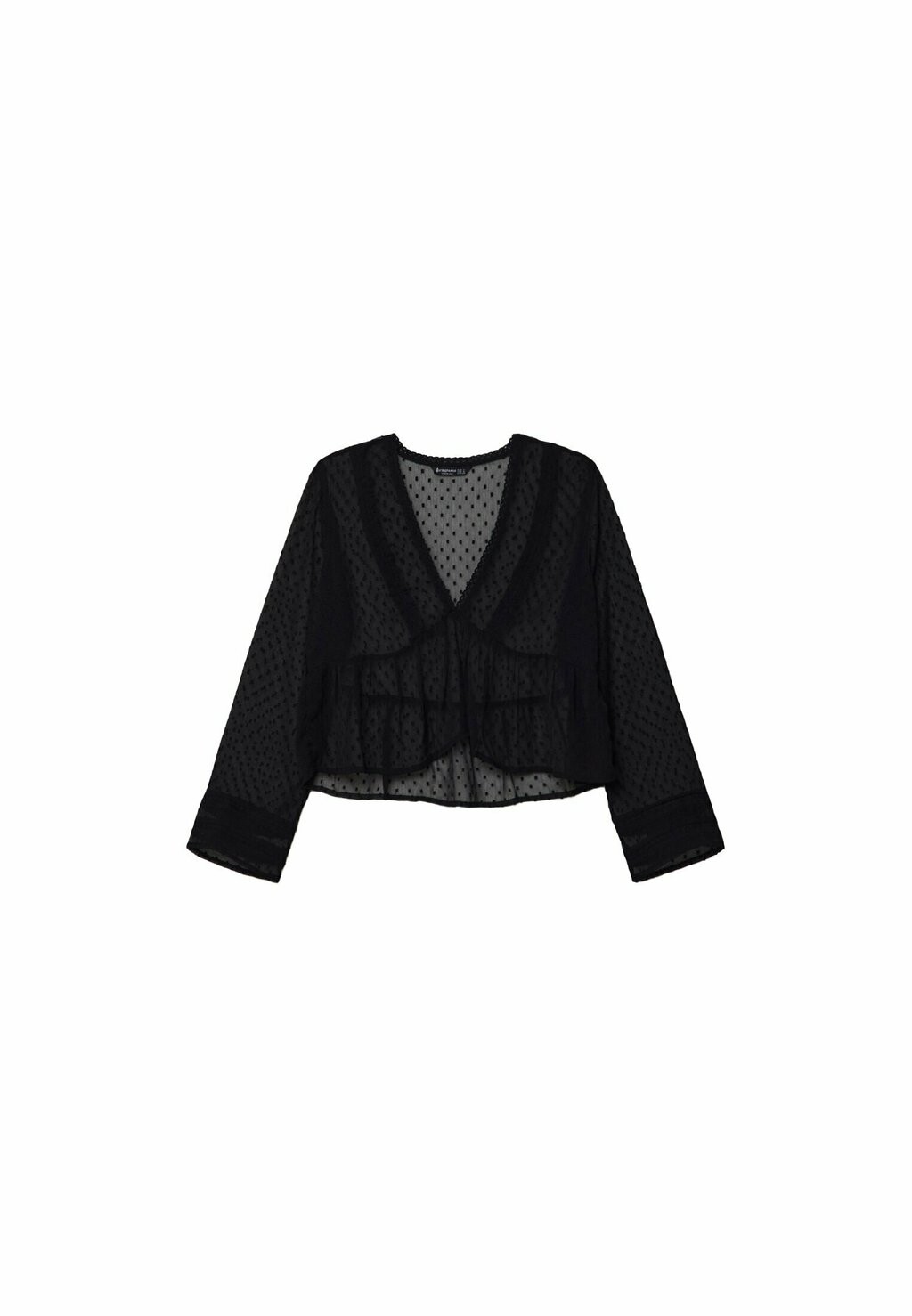 

Блуза FLOATY V-NECK Stradivarius, черный