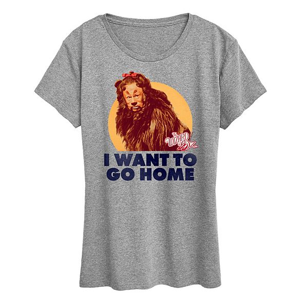 

Женская футболка с принтом льва из "Волшебника страны Оз" Licensed Character, Heather Gray