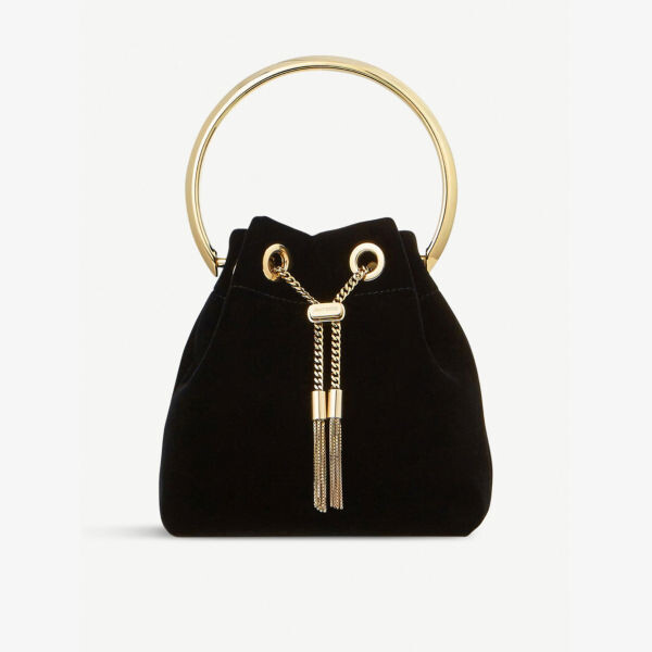 

Бархатная сумка Bon Bon с верхней ручкой Jimmy Choo, черный