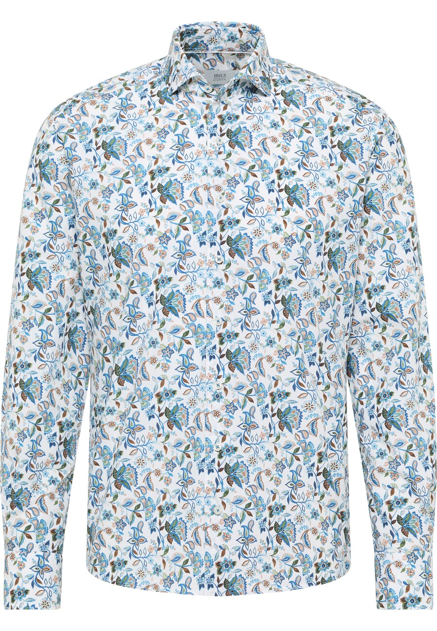 

Рубашка на пуговицах классического кроя ETERNA, синий