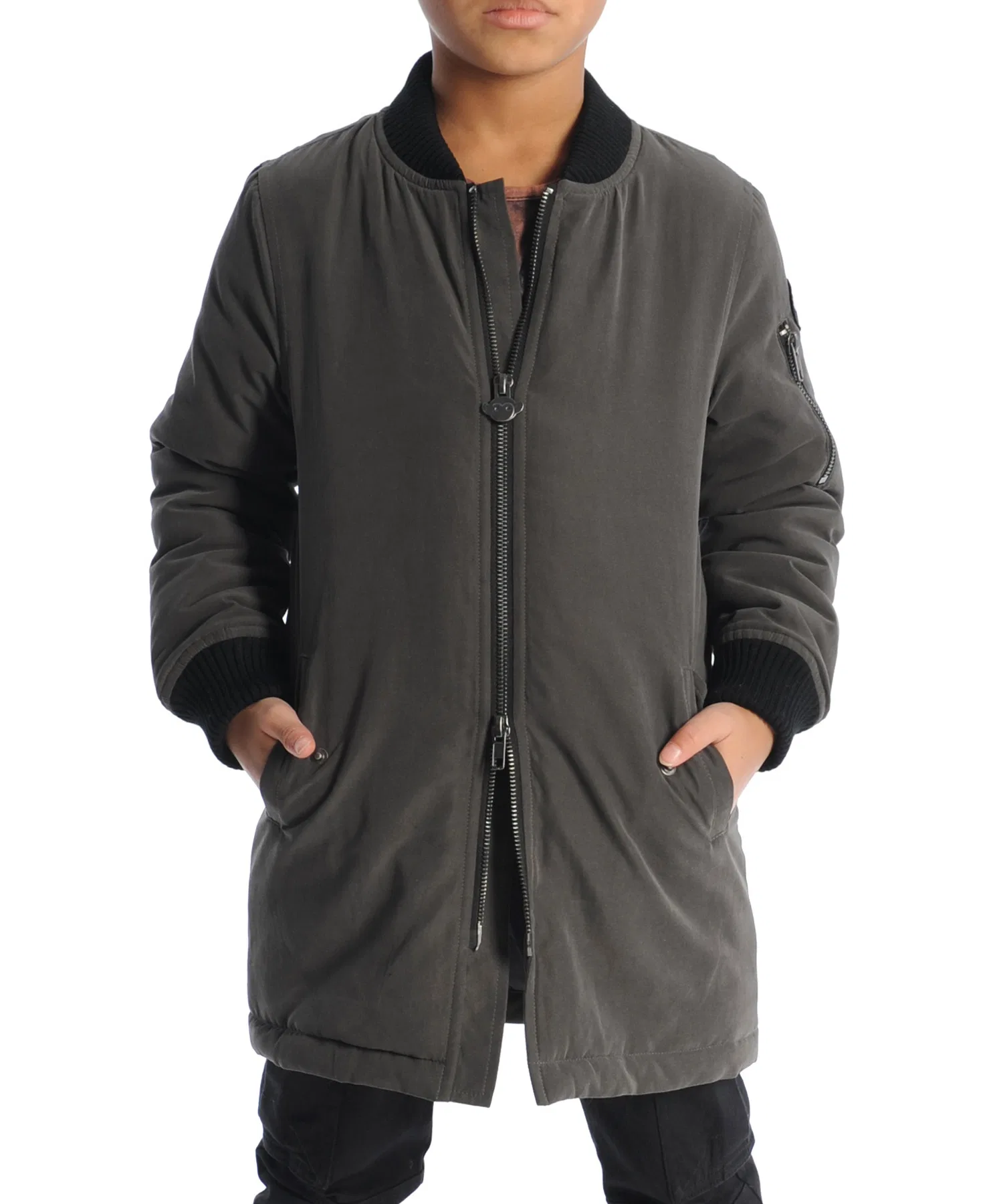 Миллитари-куртка APPAMAN OVIE FLIGHT JACKET, угольно-серый
