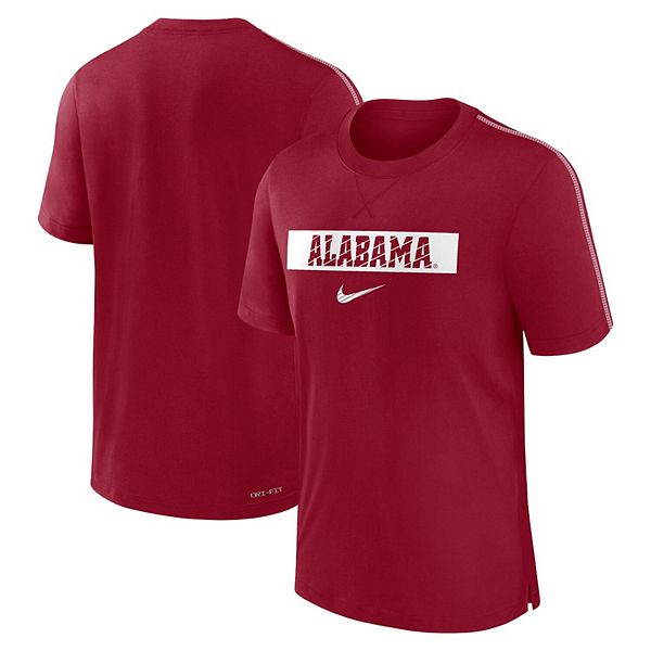 

Мужская футболка alabama crimson tide 2024 sideline player performance tri-blend Nike