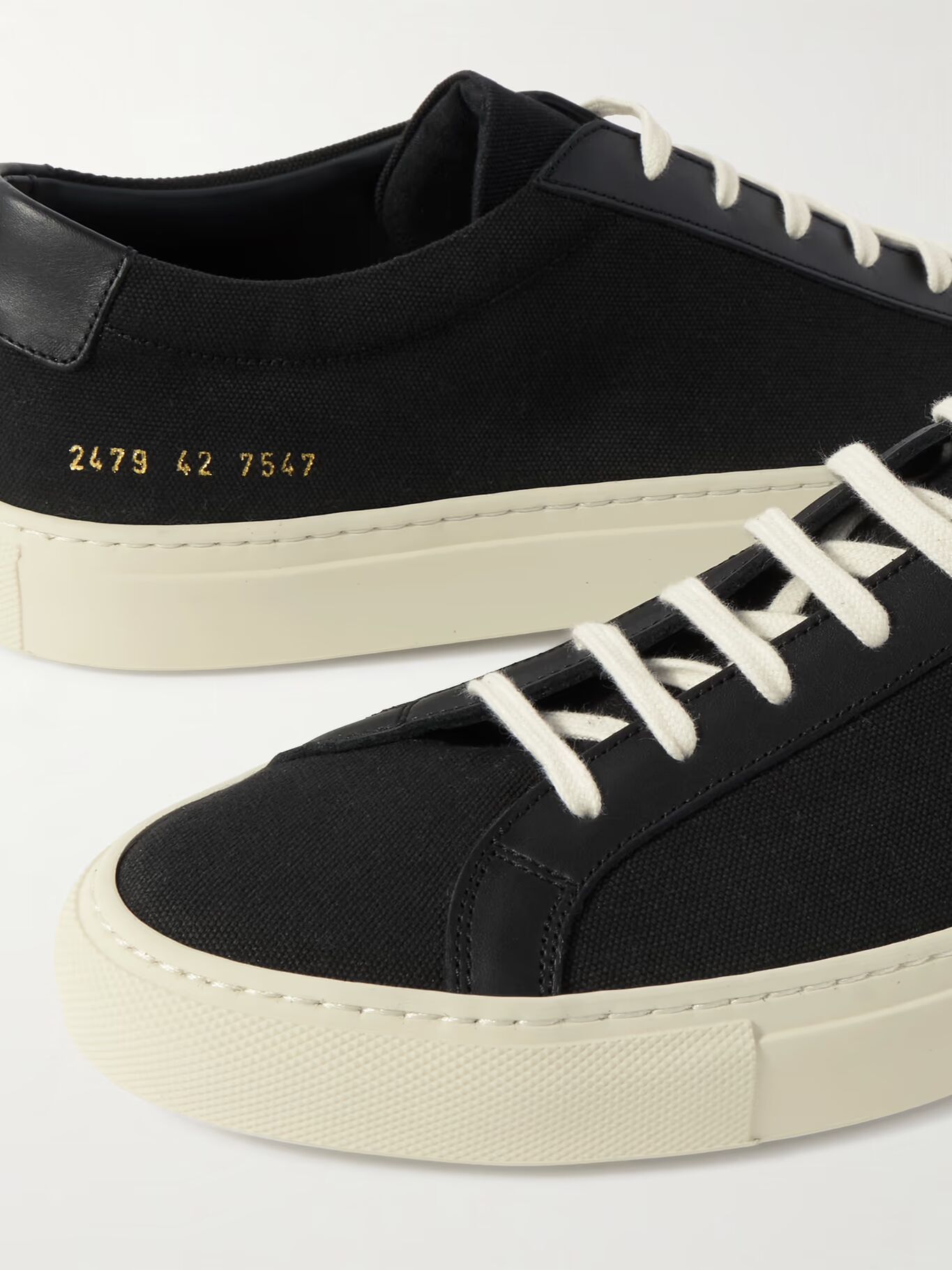 

Оригинальные парусиновые кроссовки Achilles с кожаной отделкой COMMON PROJECTS, черный