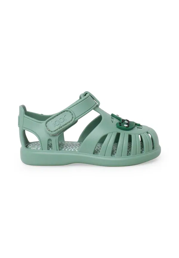 Сандалии детские Cangrejeras niños tobby animales sandals Igor, цвет зелёный матча
