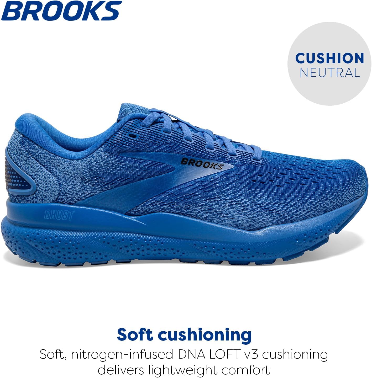 Мужские нейтральные беговые кроссовки Brooks Ghost 16, синий — фото 2