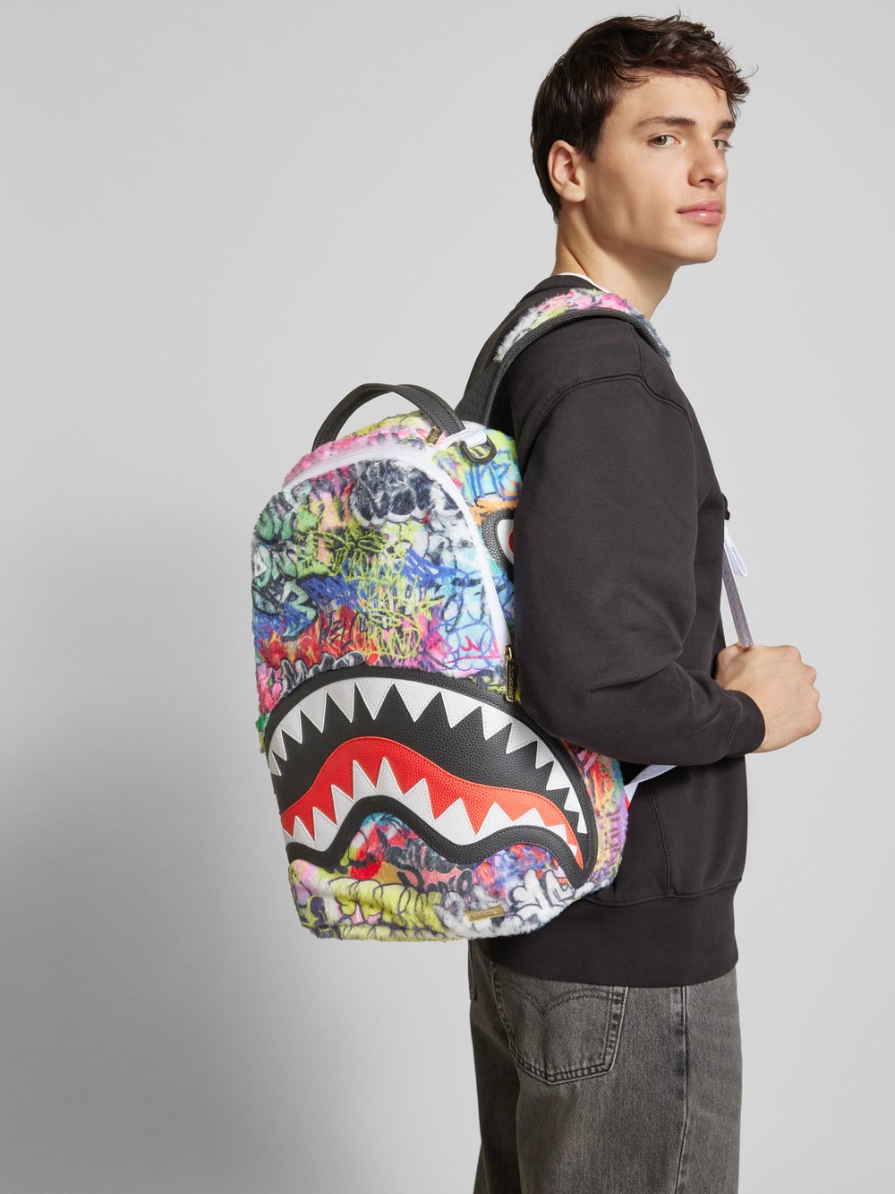 

Рюкзак с нашивкой-лейблом модель 'GRAFITTI' Sprayground, черный