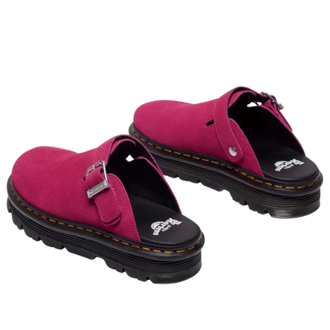 Мюли Dr. Martens Zebzag из замши, цвет «фуксия» — фото 2