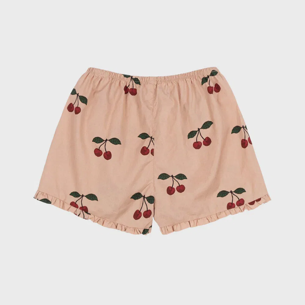 Детские шорты с оборками Cherry Verbena, вишнёво-розовые, от Konges Sloejd
