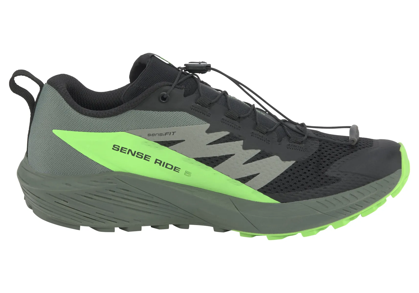 Кроссовки Salomon для бега по пересеченной местности "SENSE RIDE 5", кроссовки для бега по пересеченной местности, зеленый — фото 3