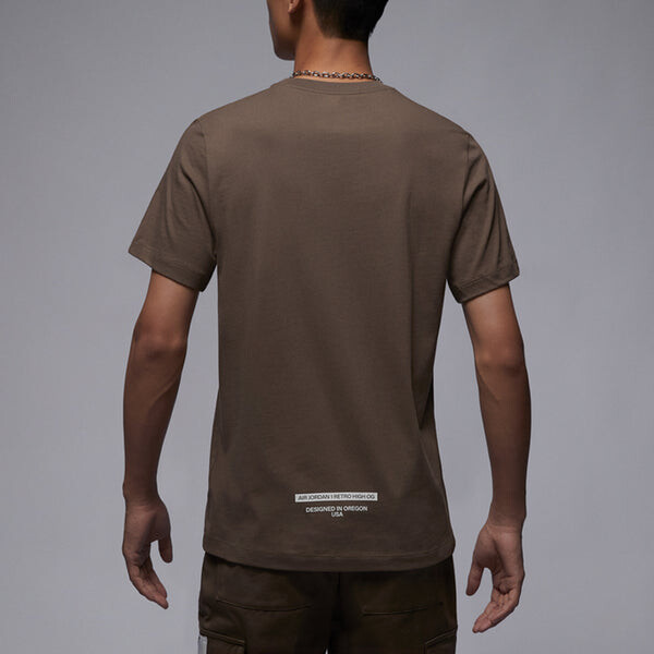 Футболка Air Jordan MOCHA Logo T-Shirt 'Brown', коричневый — фото 3