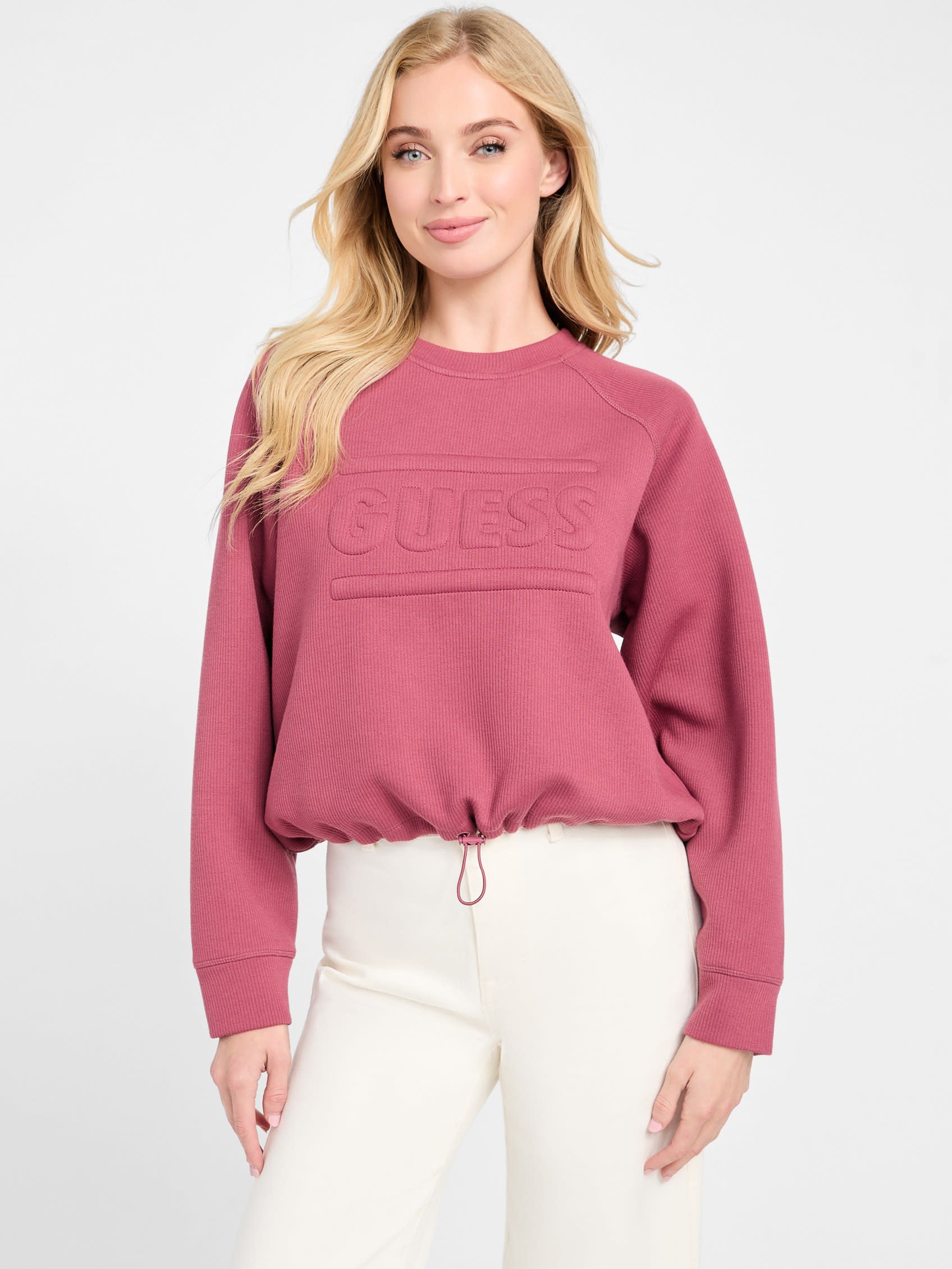 

Толстовка с круглым вырезом и логотипом Erandy Guess Factory, цвет envy pink