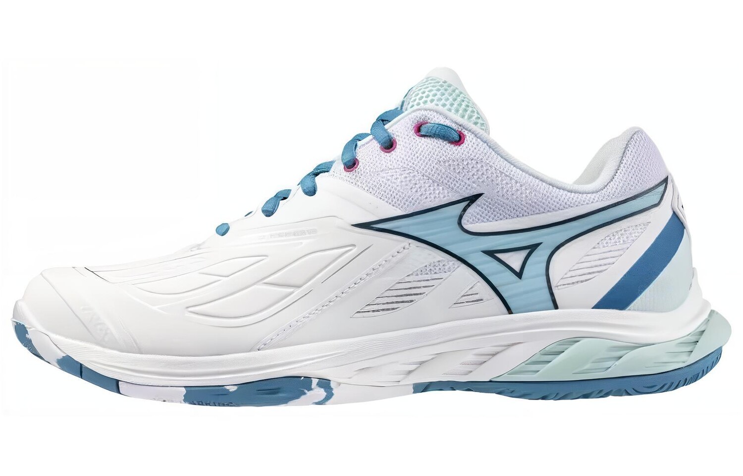 Обувь для бадминтона Mizuno Wave Fang 2 унисекс, White/Blue