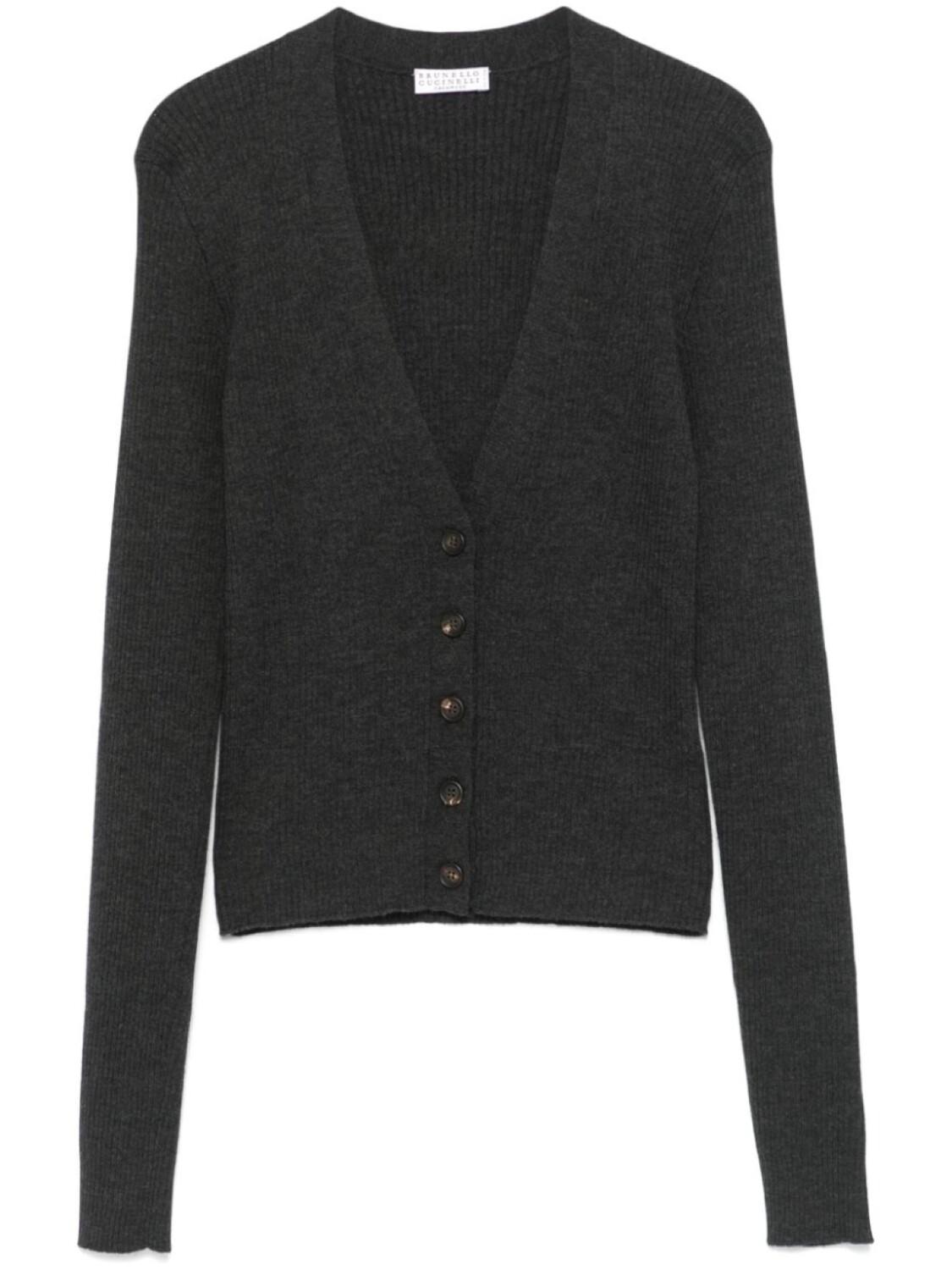 

Кардиган в рубчик Brunello Cucinelli, серый