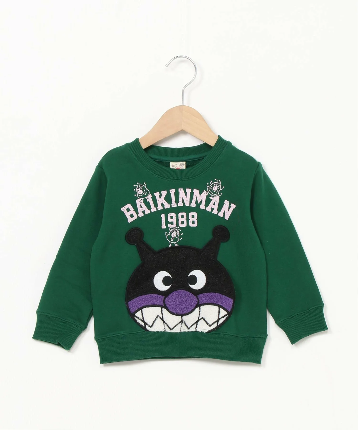 Детская коллекция ANPANMAN / Толстовка с аппликацией и карманом (K)BIG Anpanman Kids Collection, green