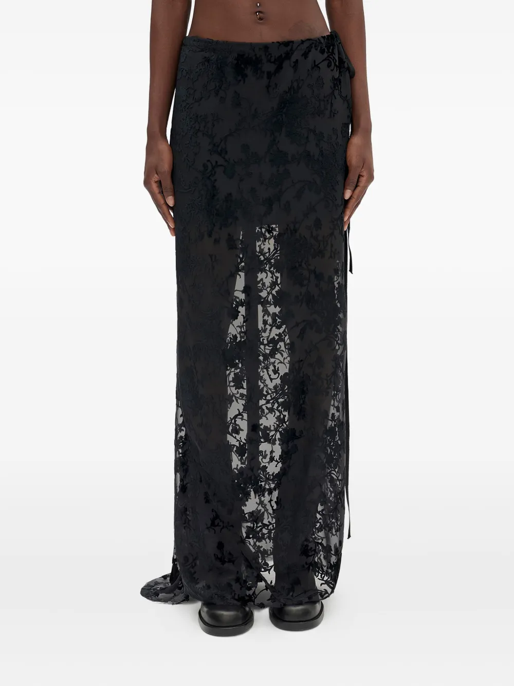 

Длинная юбка Eveline Ann Demeulemeester, черный