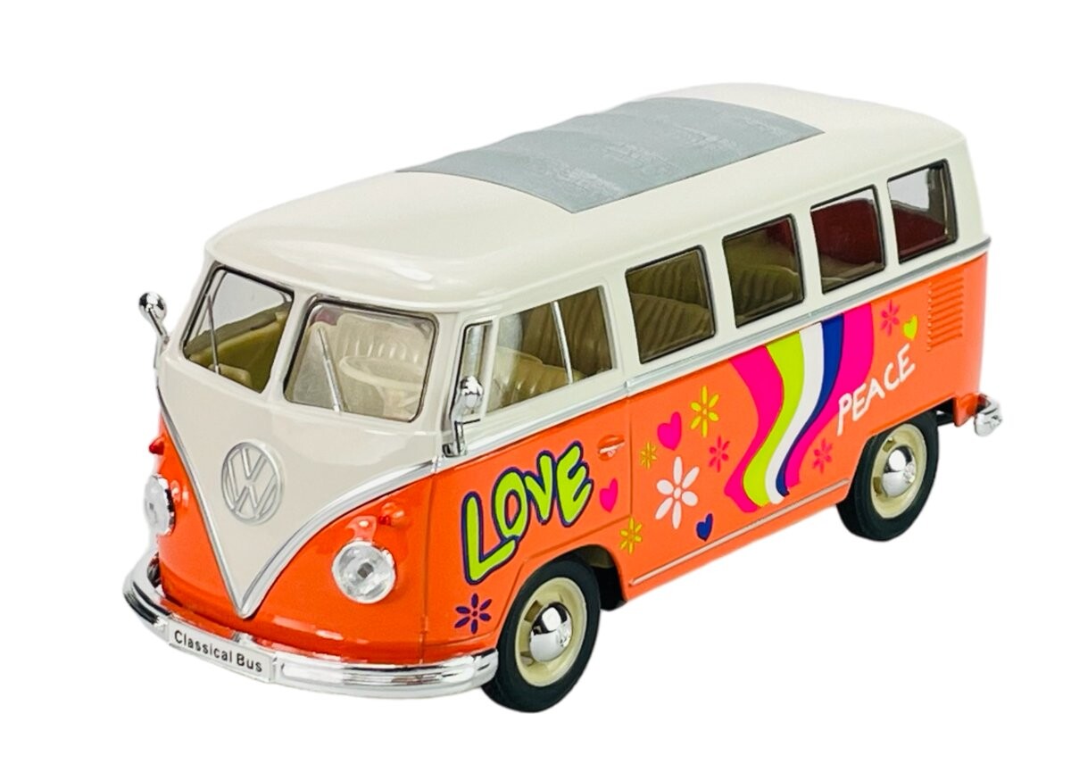 

Welly 1963 Vw Volkswagen T1 Автобус Оранжевые Цветы 1:24