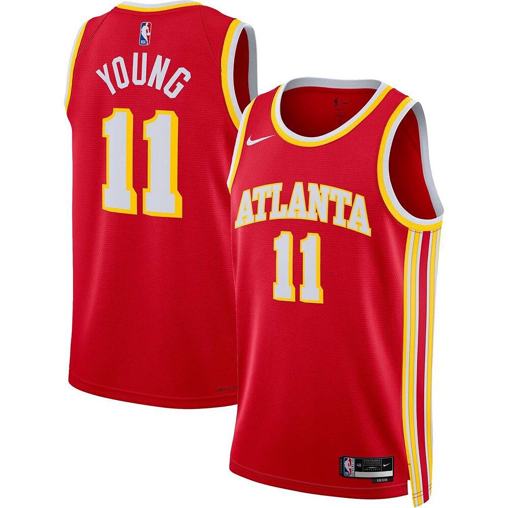 

Джерси унисекс Nike Trae Young Red Atlanta Hawks 2022/23 Swingman — Icon Edition, цвет Haw Red
