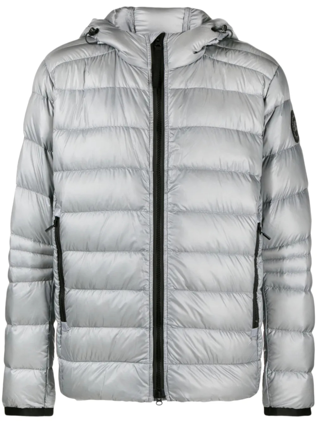 

Canada Goose пуховик с нашивкой-логотипом, серый