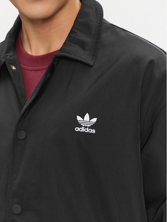 Демисезонная куртка regular fit Adicolor Classics Trefoil Coach Jacket IA6371 Adidas, черный — фото 4