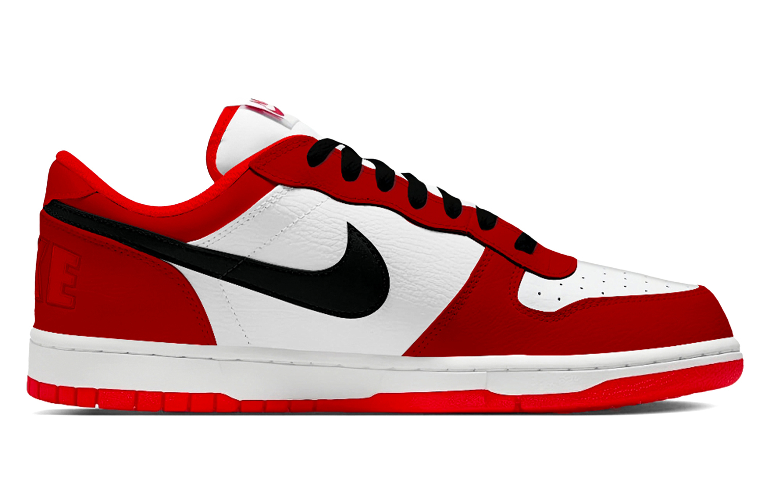 Кроссовки для скейтбординга мужские Low top Big Cushioning Coverage Nike, new year красный — фото 3