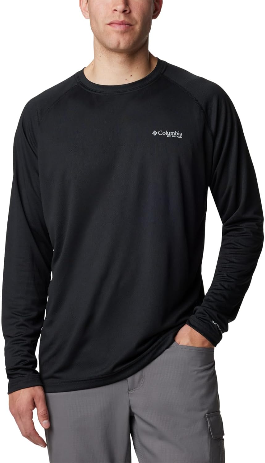 

Columbia мужская футболка PFG Solar Stream с длинным рукавом, Black