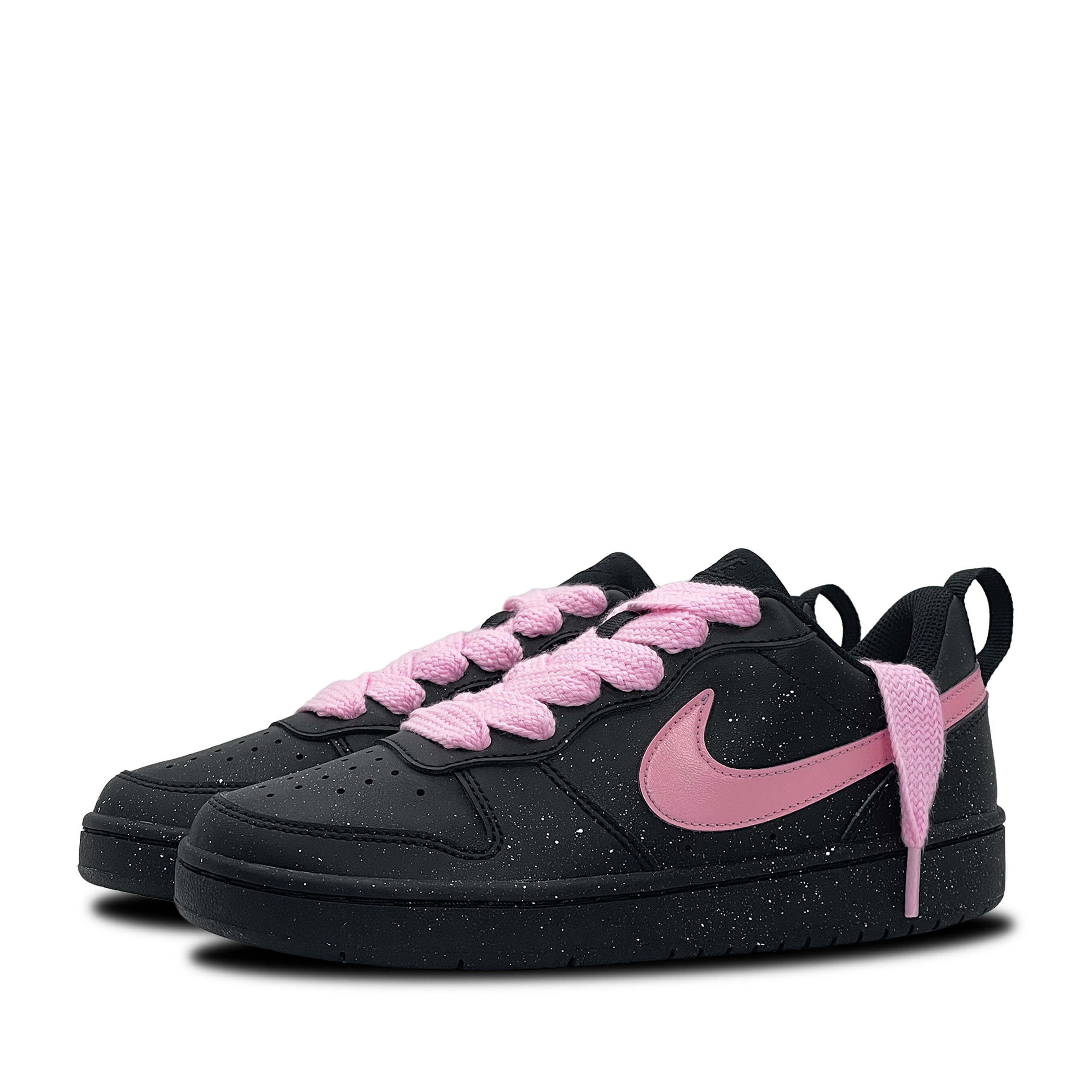 Nike Кроссовки для скейтбординга Court Borough Pink Velvet Starry Sky Slip Resistant низкие детские Black — фото 4