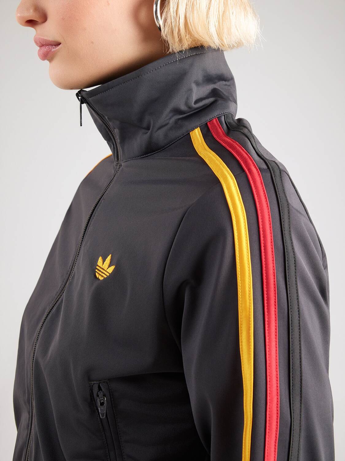 Adidas Originals Толстовка с молнией 'Firebird Classic' в черном цвете — фото 2