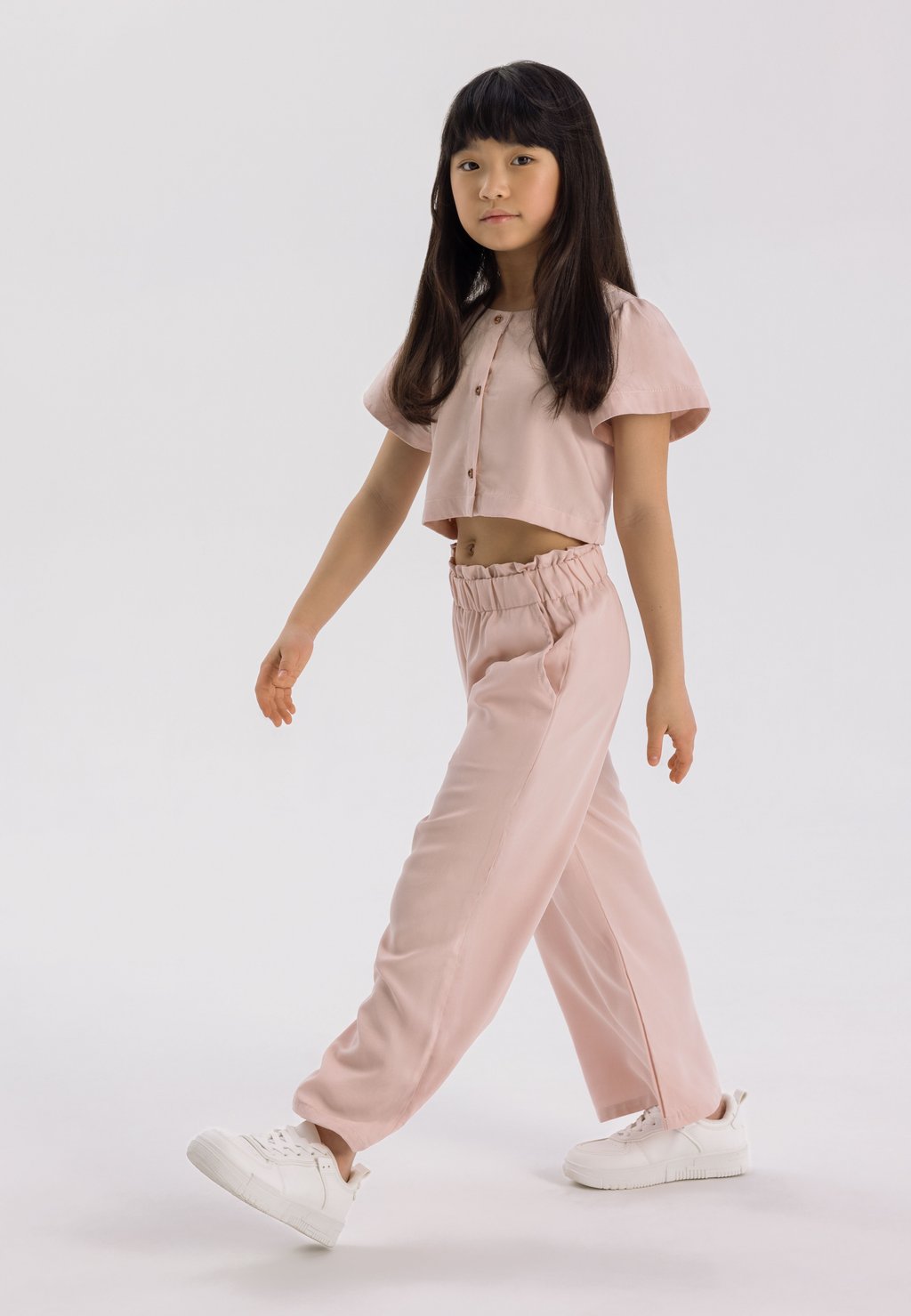 

Брюки FRILL SLEEVE WIDE LEG SET MINOTI, фуксия