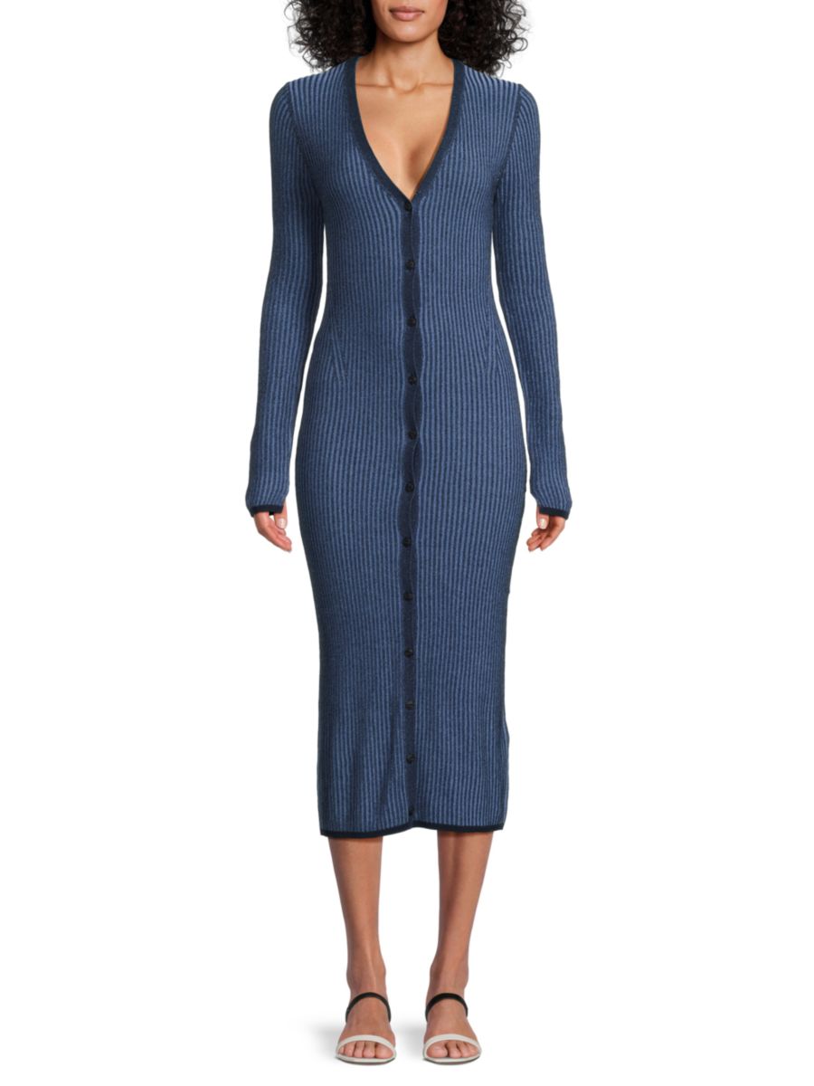 

Платье-миди Alexis Rib rag & bone, синий