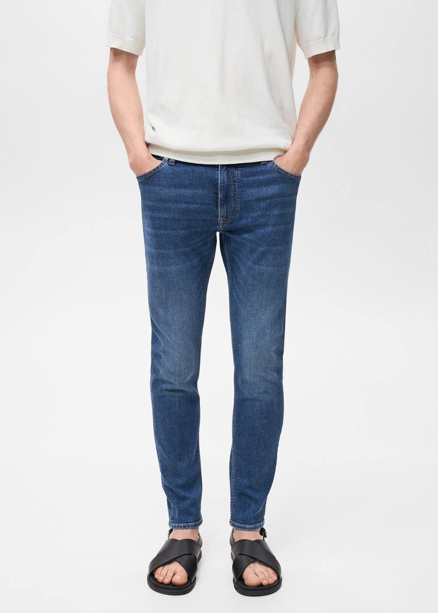 

Узкие джинсы MANGO MAN Jude, Blue denim