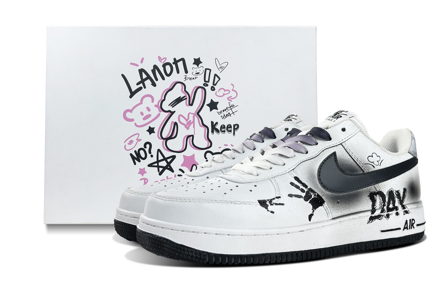 

Nike Кроссовки Air Force 1 Palm Seal Journal низкие мужские белые