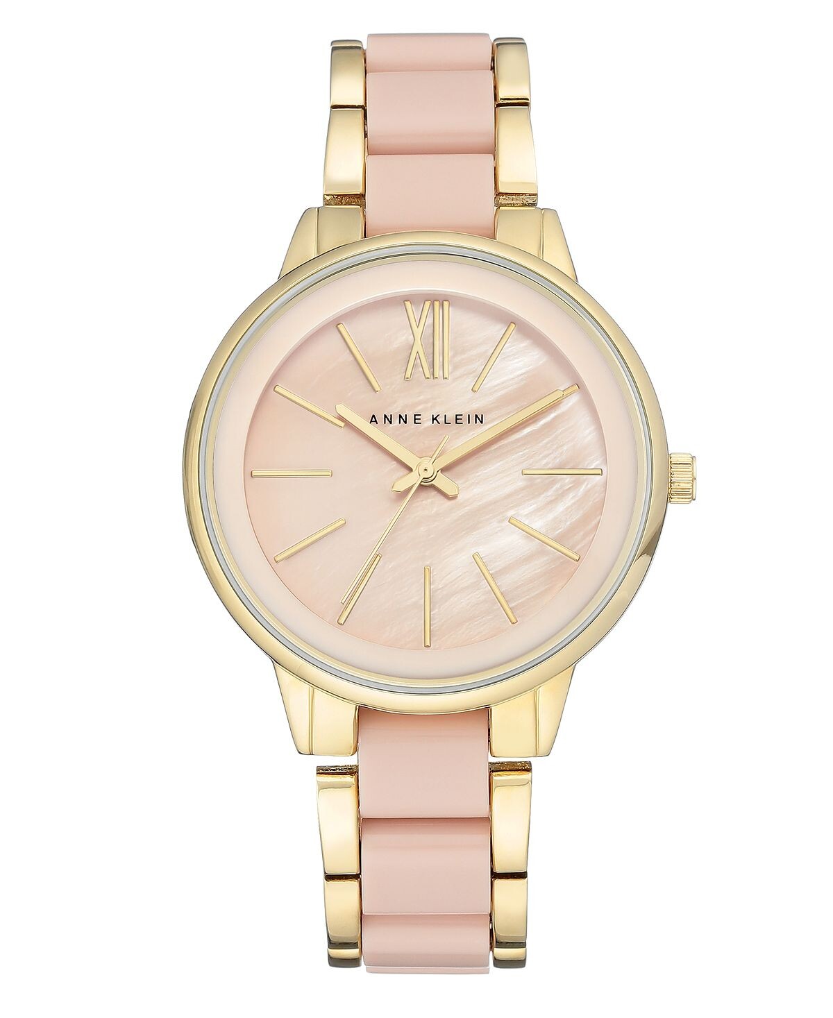 

Женские золотистые румяные часы-браслет с звеньями, 37 мм Anne Klein