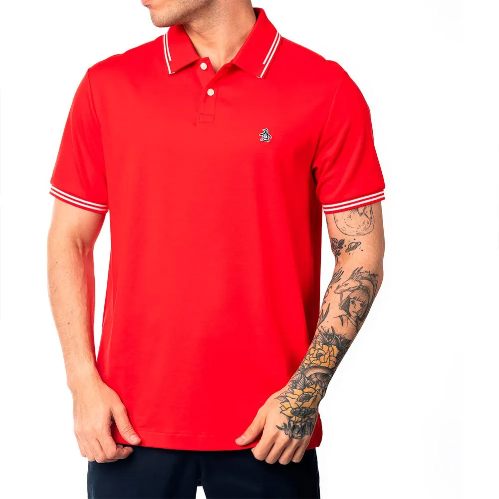 

Поло Original Penguin Organic Interlock Tipped, красный