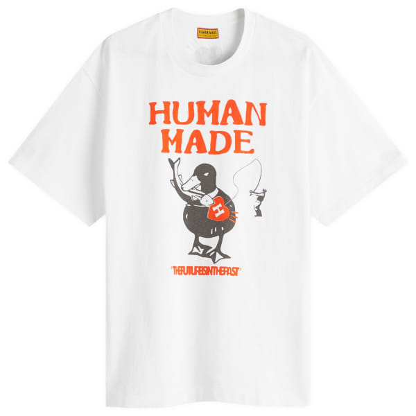 

Футболка с изображением утки-рыболова Human Made, белый