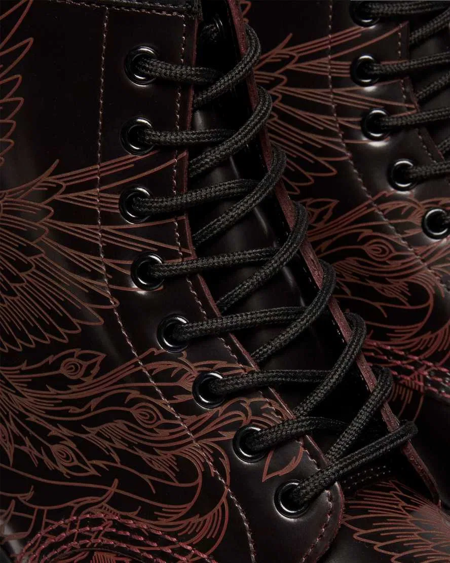 1460 PHOENIX ARCADIA RUB OFF LEATHER BOOTS Dr Martens, красный — фото 3