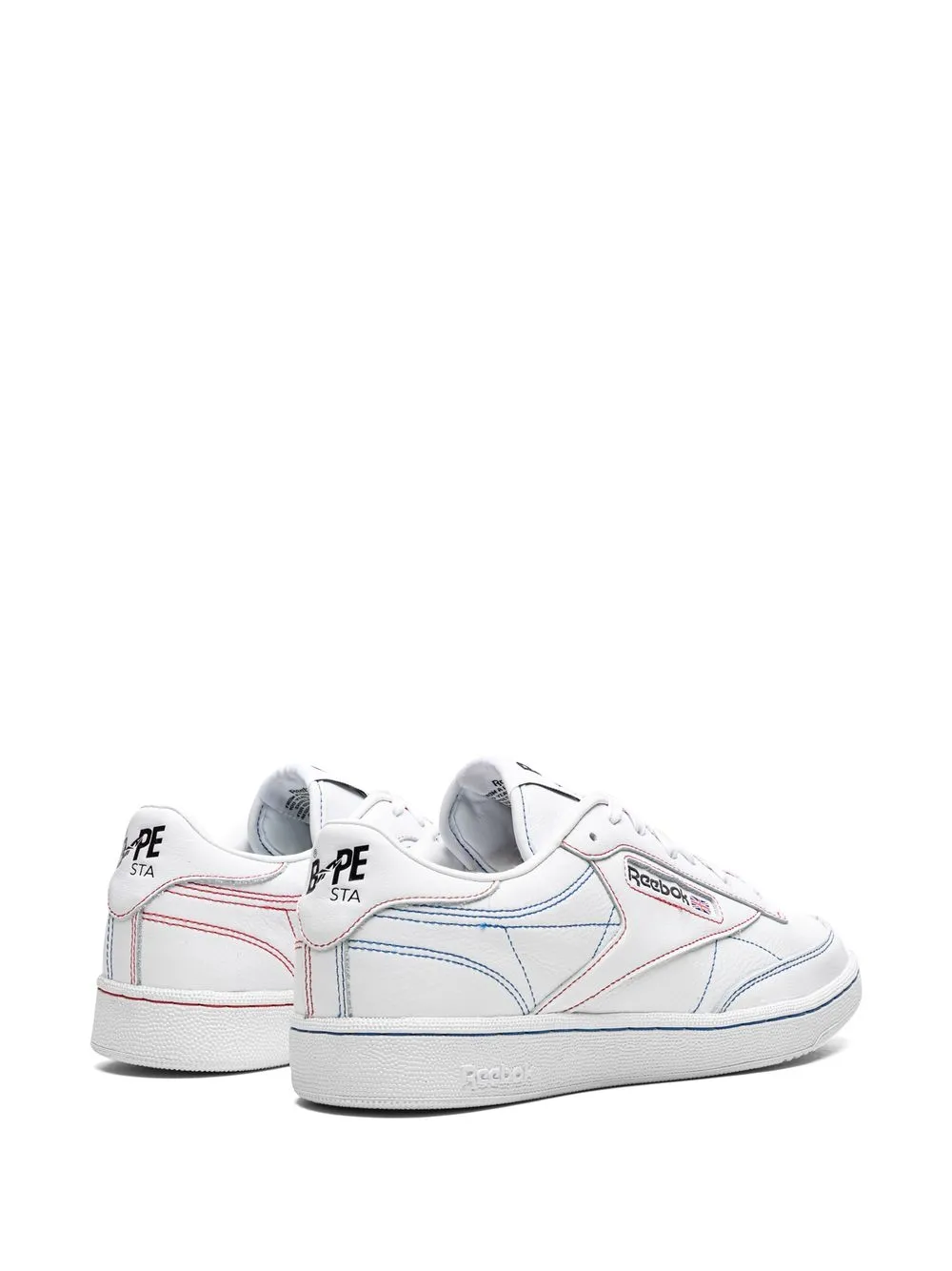 Кроссовки Club C 85 из коллаборации с A Bathing Ape REEBOK, белый — фото 3