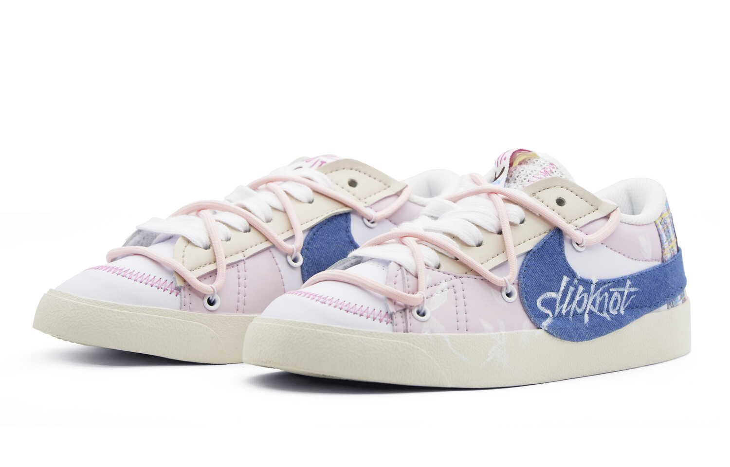 

Кроссовки Nike Blazer Skateboarding Shoes Women's Low-top Blue, розовый