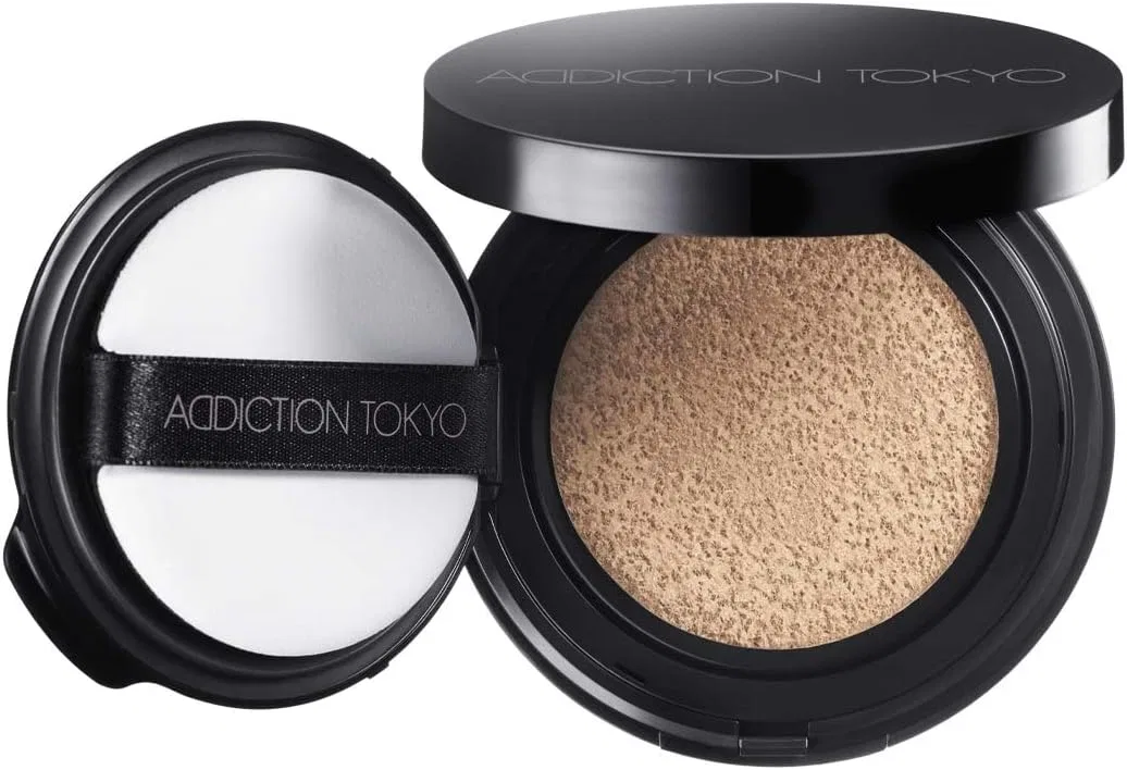 Тональная основа кушон ADDICTION Skin Reflect Lasting UV Cushion Foundation Case Set SPF50+ PA++++ оттенок 001 Porcelain Pure