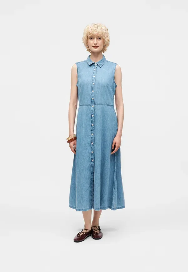 Платье-рубашка Gap, medium wash, средняя стирка
