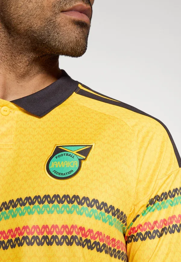 Футболка Adidas Performance Jamaica 26 home marley national team, ярко-золотой — фото 4