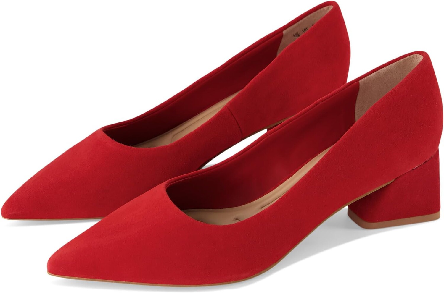 

Туфли Franco Sarto Racer Pointed Toe Block Heel Pump, цвет Chery Red Suede