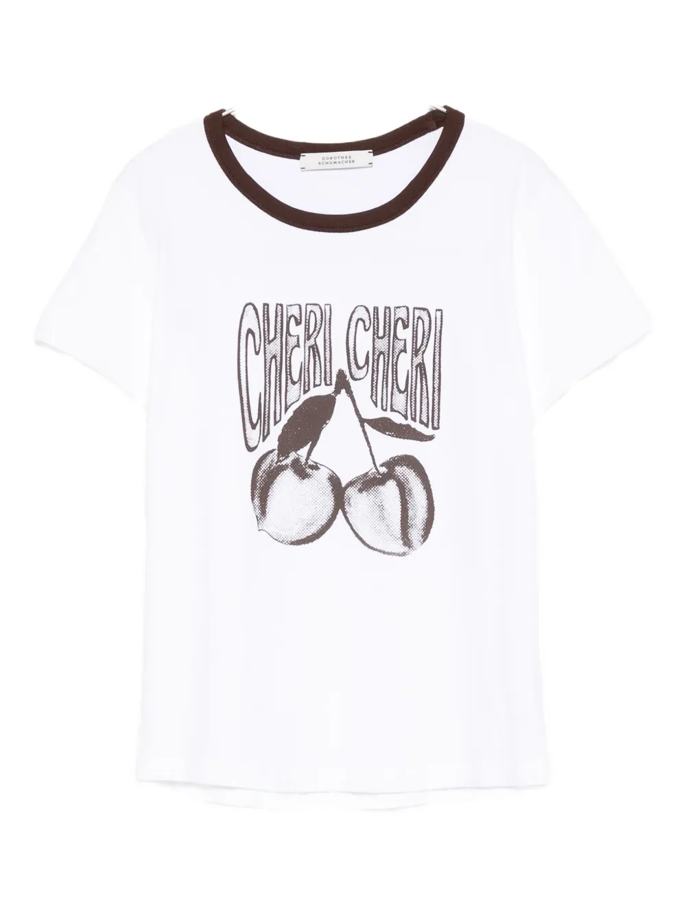 

Футболка с круглым вырезом и принтом вишни Dorothee Schumacher, белый