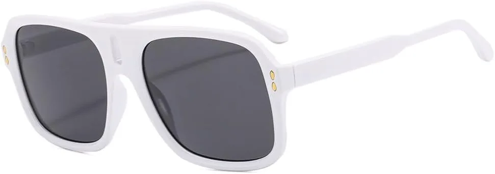 

Винтажные квадратные солнцезащитные очки для женщин, ретро-очки, роскошные очки для женщин и мужчин, защита от ультрафиолета UV400, SUN550 Generic, White