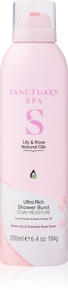 

Пена для душа с натуральными маслами лилии и розы с питательным эффектом Sanctuary Spa, 200 мл