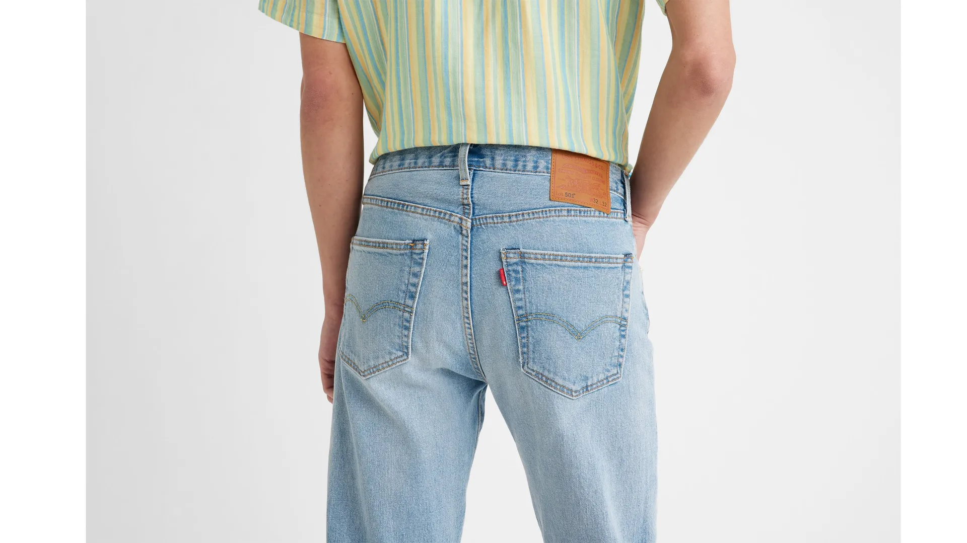 501 мужские джинсы оригинального кроя Levi's, цвет Stretch it Out - Light Wash - Stretch — фото 2