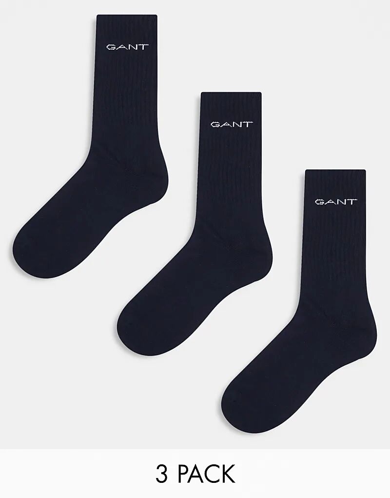 

GANT 3 пары спортивных носков с логотипом черного цвета