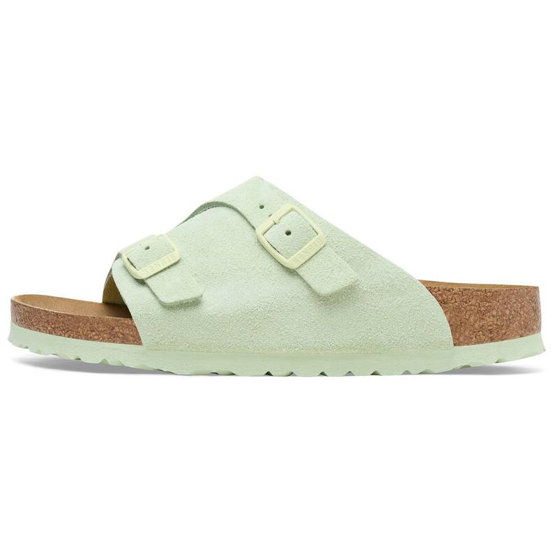 Замшевые шлепанцы Zürich Birkenstock, Green