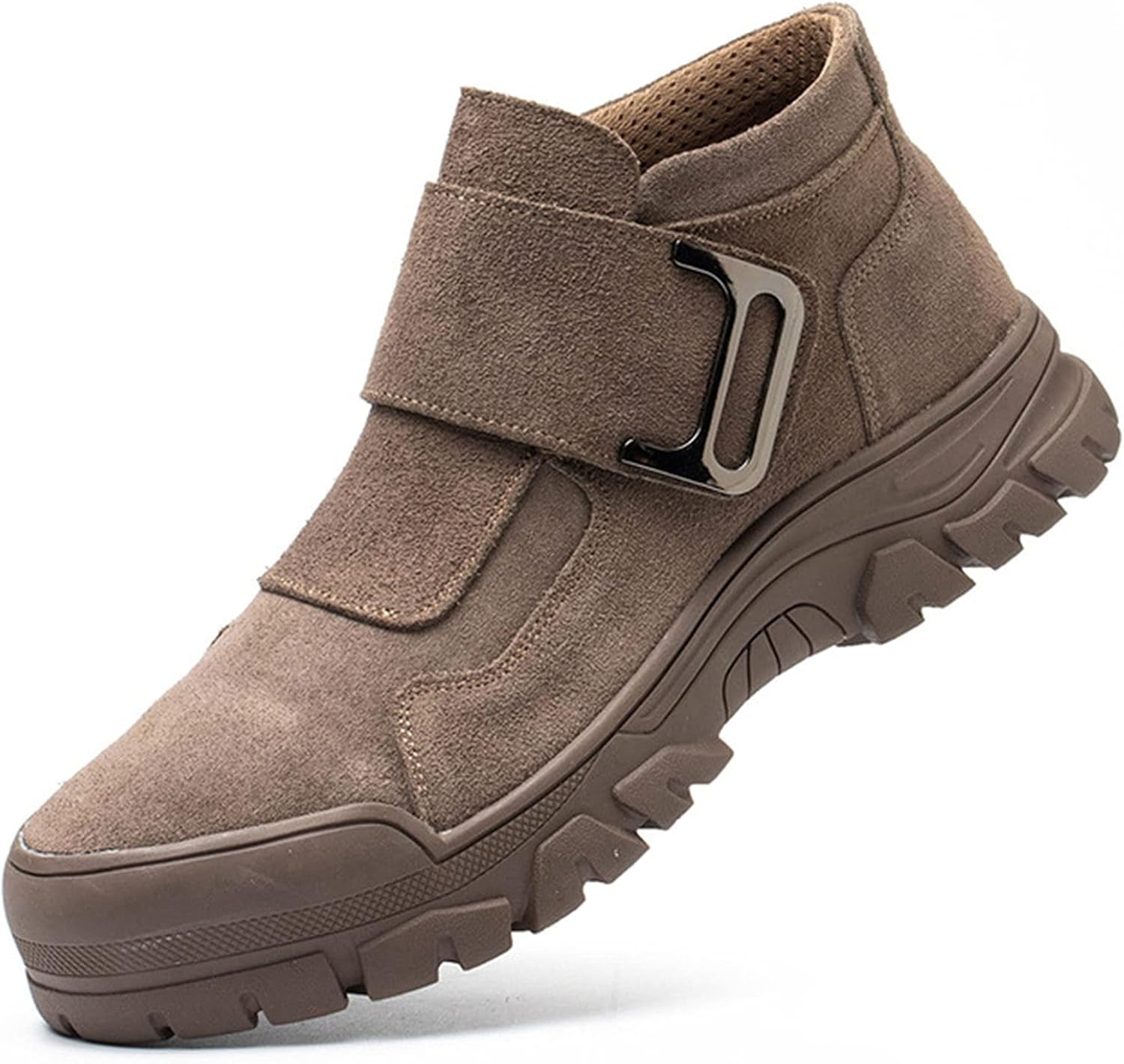 

Ботинки с стальными носками для мужчин и женщин, против проколов, безопасная рабочая обувь, легкая, дышащая (Цвет: коричневый, Размер: 8.5 US) Hisxus