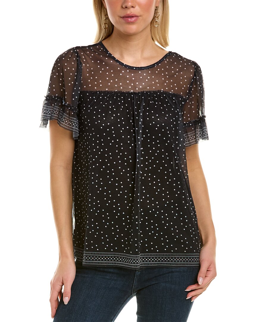 

Макс Студио Вязаный сетчатый топ Max Studio, черный