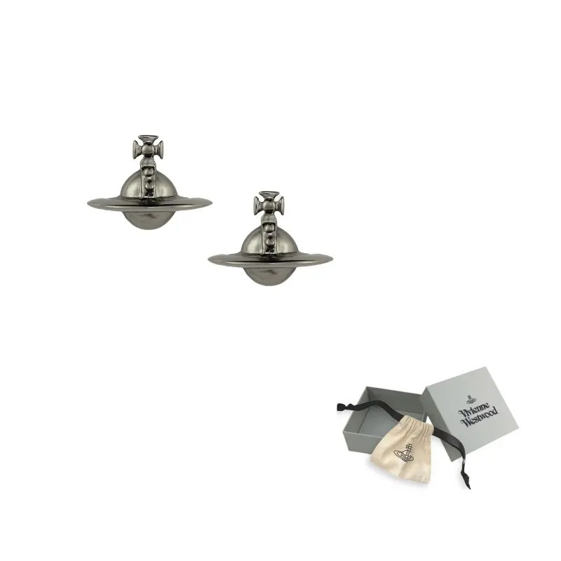 

Серьги-гвоздики из латуни для женщин темно-серые Vivienne Westwood